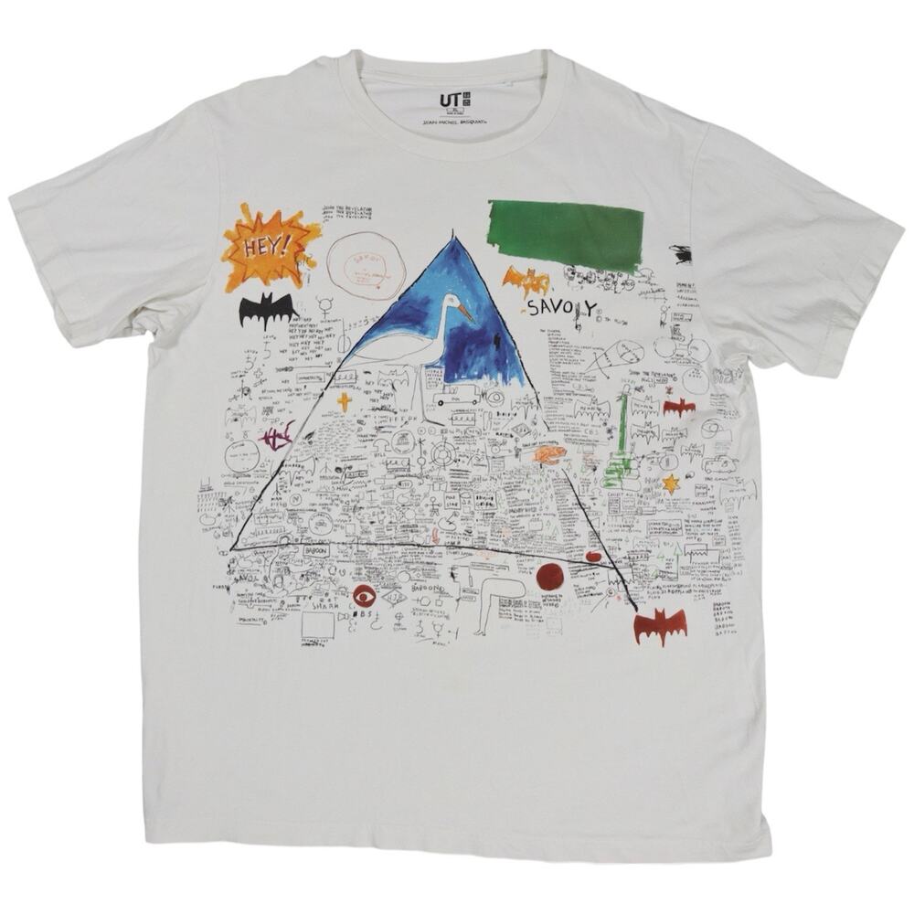 Uniqlo UT x Jean-Michel Basquiat Savoy Graphic T-Shirt White Men's Size XL